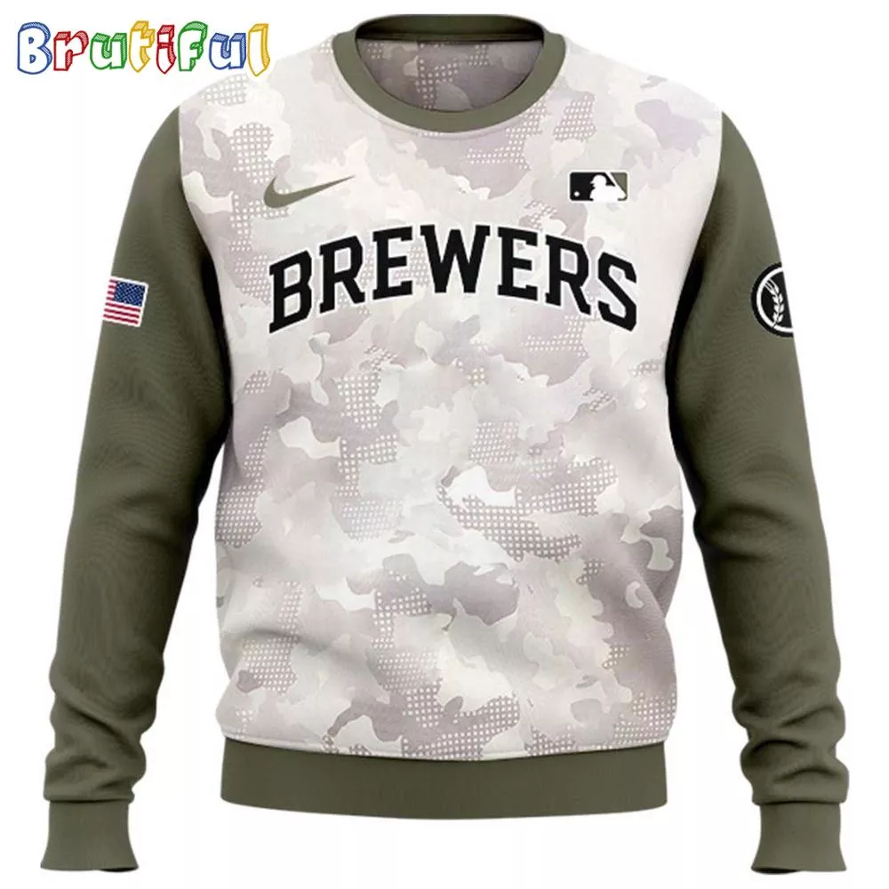 Milwaukee Brewers 2025 Armed Forces Day Sweatshirt