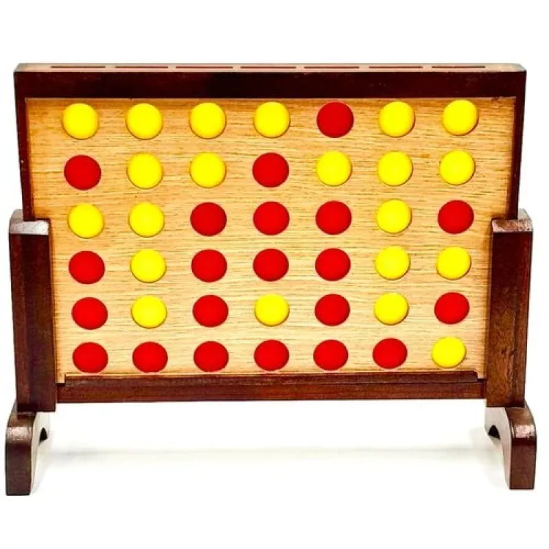 Mini Hardwood Four in a Row Board