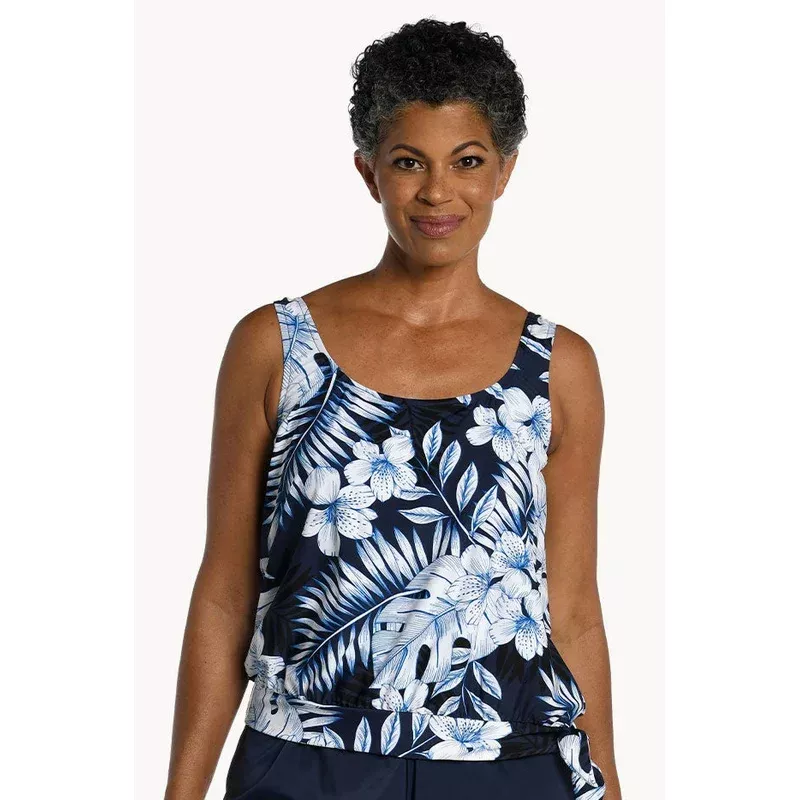 Moonlight Tropics Blouson Tankini Separate +