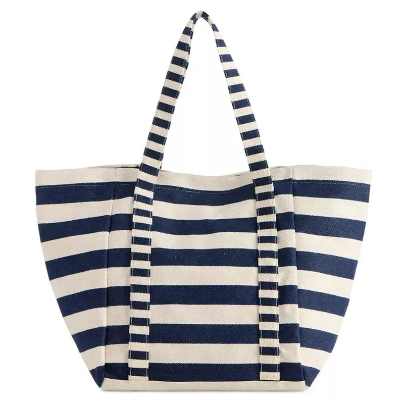 NAVY STRIPE TOTE