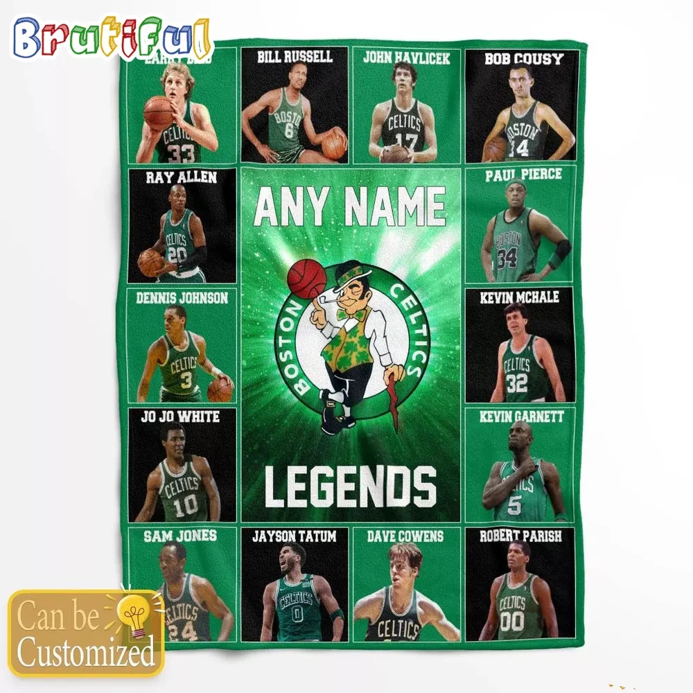 NBA Boston Celtics Basketball Team Player Legends Blanket