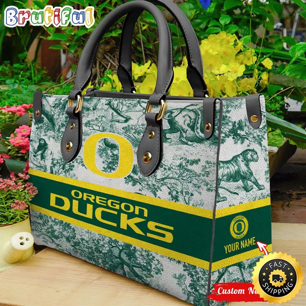 NCAA Oregon Ducks Women Leather Hand Bag