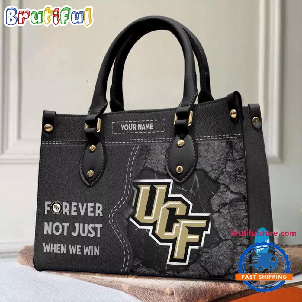 NCAA UCF Knights Forever Not Just When We Win Leather Hand Bag