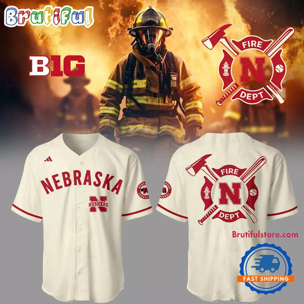 Nebraska Huskers Baseball x Firefighter Appreciation Night Jersey