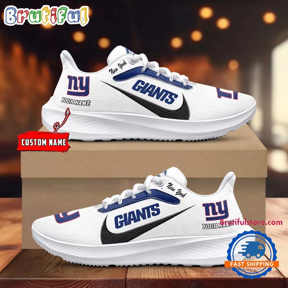 New York Giants Personalized Lightweight Patch Decor Running Shoes Sneaker