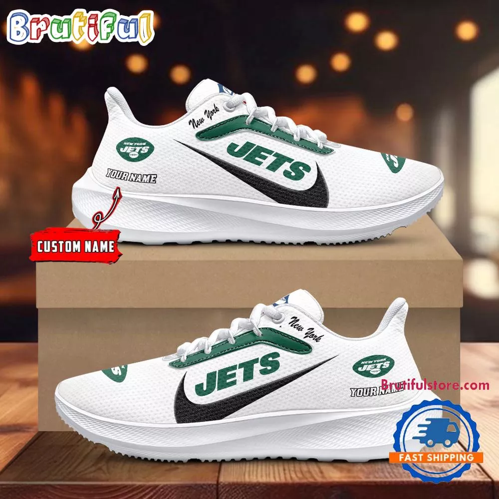New York Jets Personalized Lightweight Patch Decor Running Shoes Sneaker
