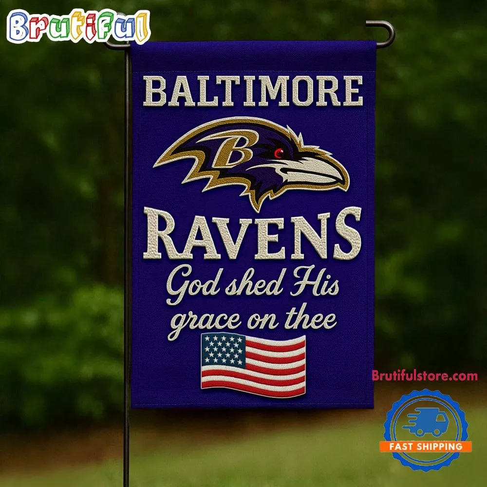 NFL Baltimore Ravens USA Team Independence Day Flag