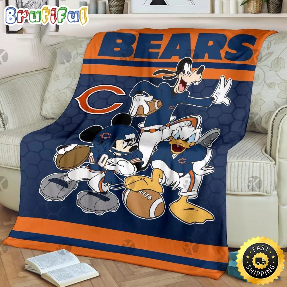 NFL Chicago Bears Blanket Mickey Mouse Blanket