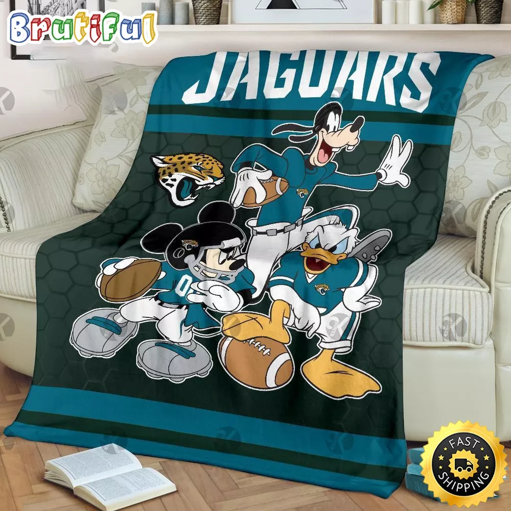 NFL Jacksonville Jaguars Blanket Mickey Mouse Blanket