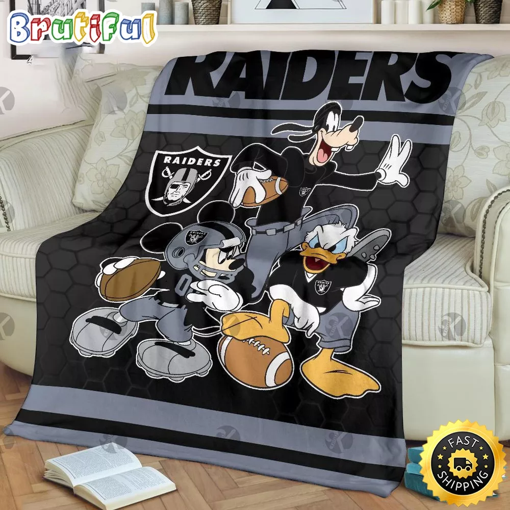 NFL Las Vegas Raiders Blanket Mickey Mouse Blanket