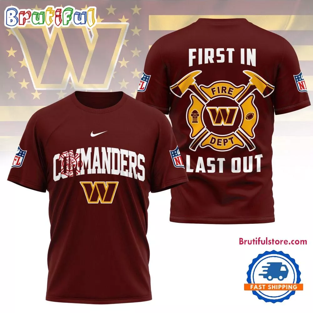NFL Washington Commanders 2025 Fire Dept Unisex 3D Shirt