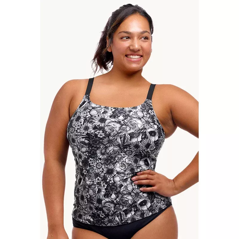 Nights Rose Scoop Neck Tankini Separate