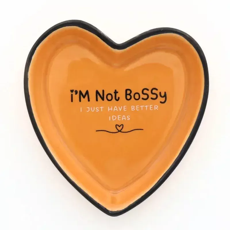 NOT BOSSY HEART TRINKET TRAY
