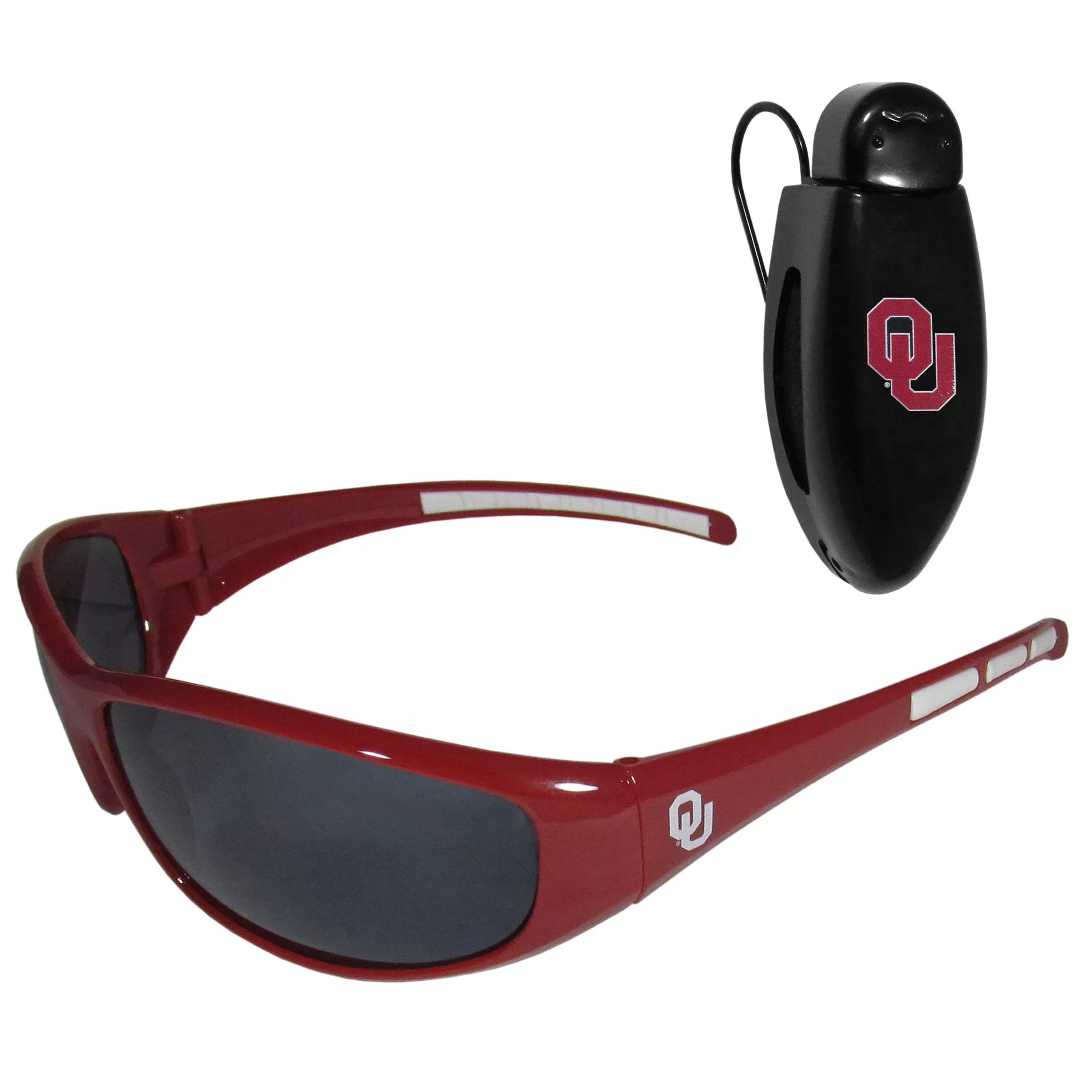 Oklahoma Sooners Wrap Sunglass with Visor Clip