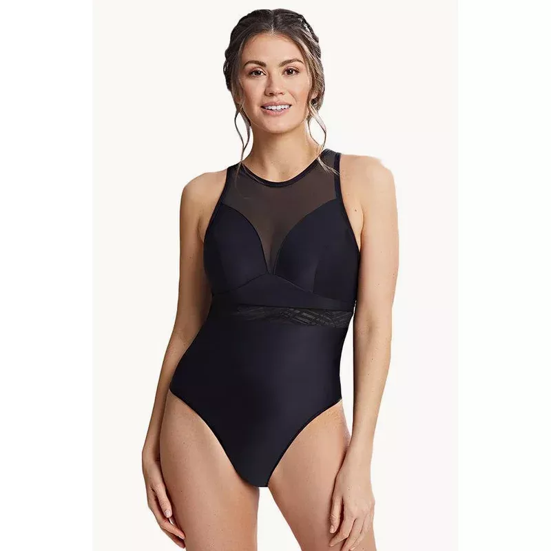 Onyx Chic E Cup Moulded Plunge One Piece