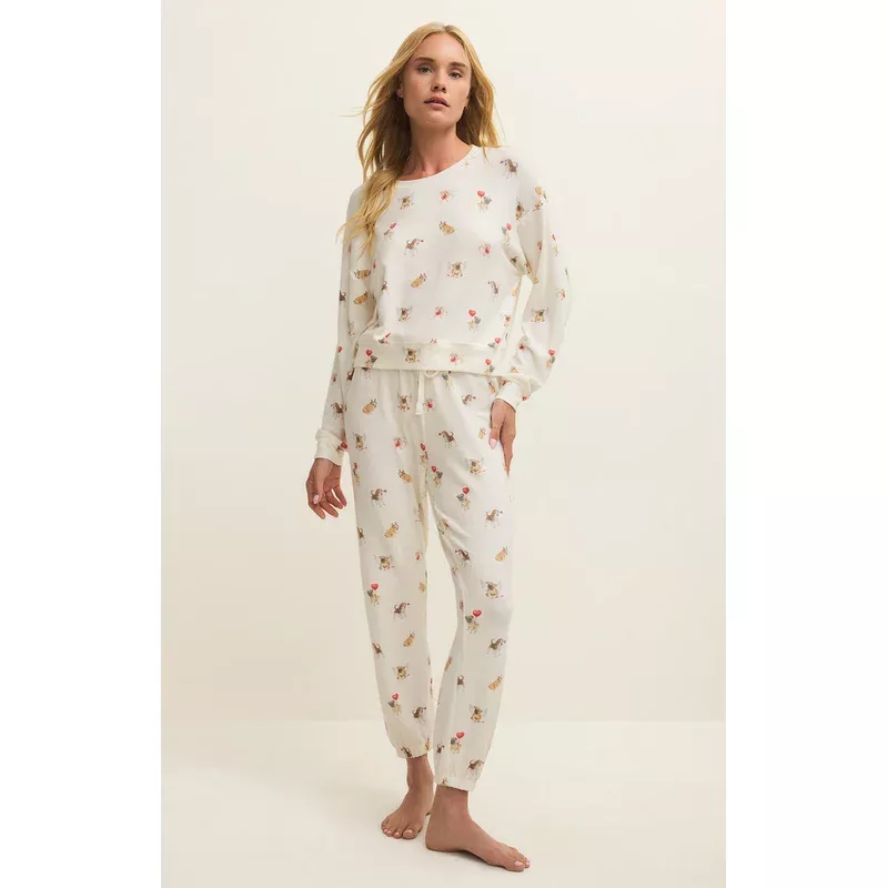 OVERNIGHT LOVE PUP PJ SET