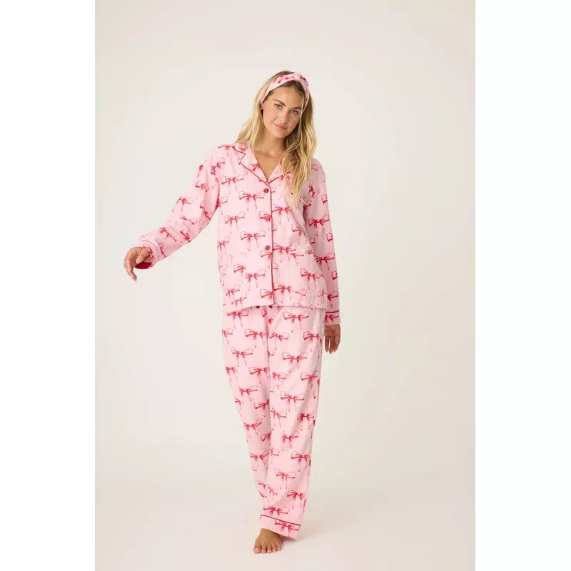 PINK BOWS PJ SET