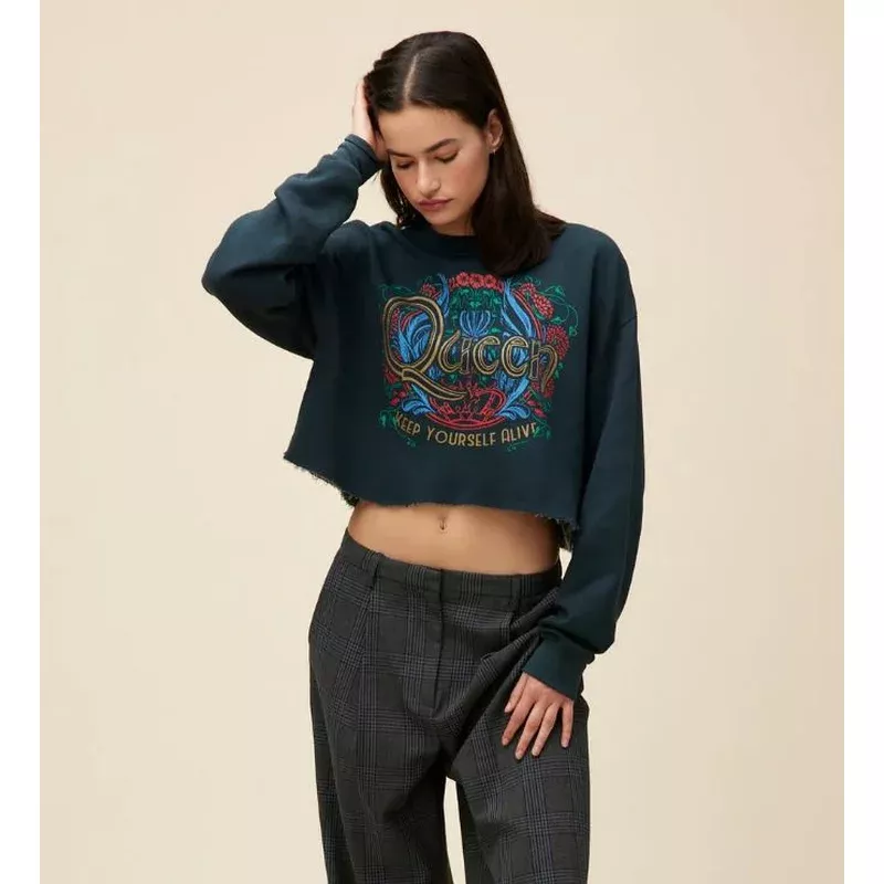 QUEEN KEEP YOURSELF ALIVE CUT OFF SWEATSHIRT