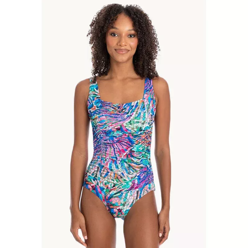 Ravenna Gathered Square Neck One Piece