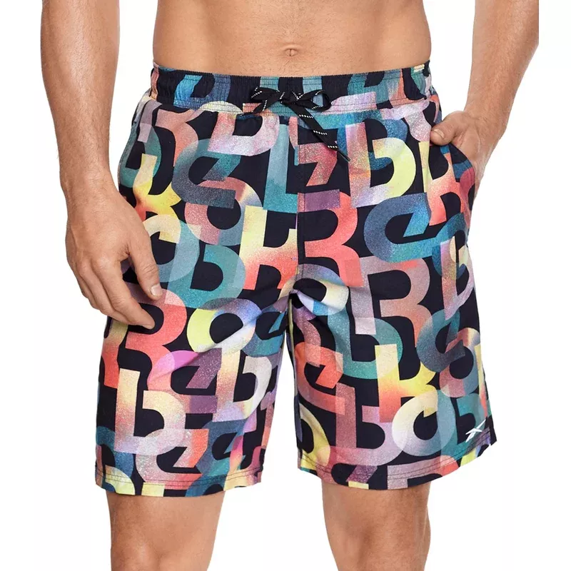 Reebok Men’s On Da Block 9″ Swim Trunks