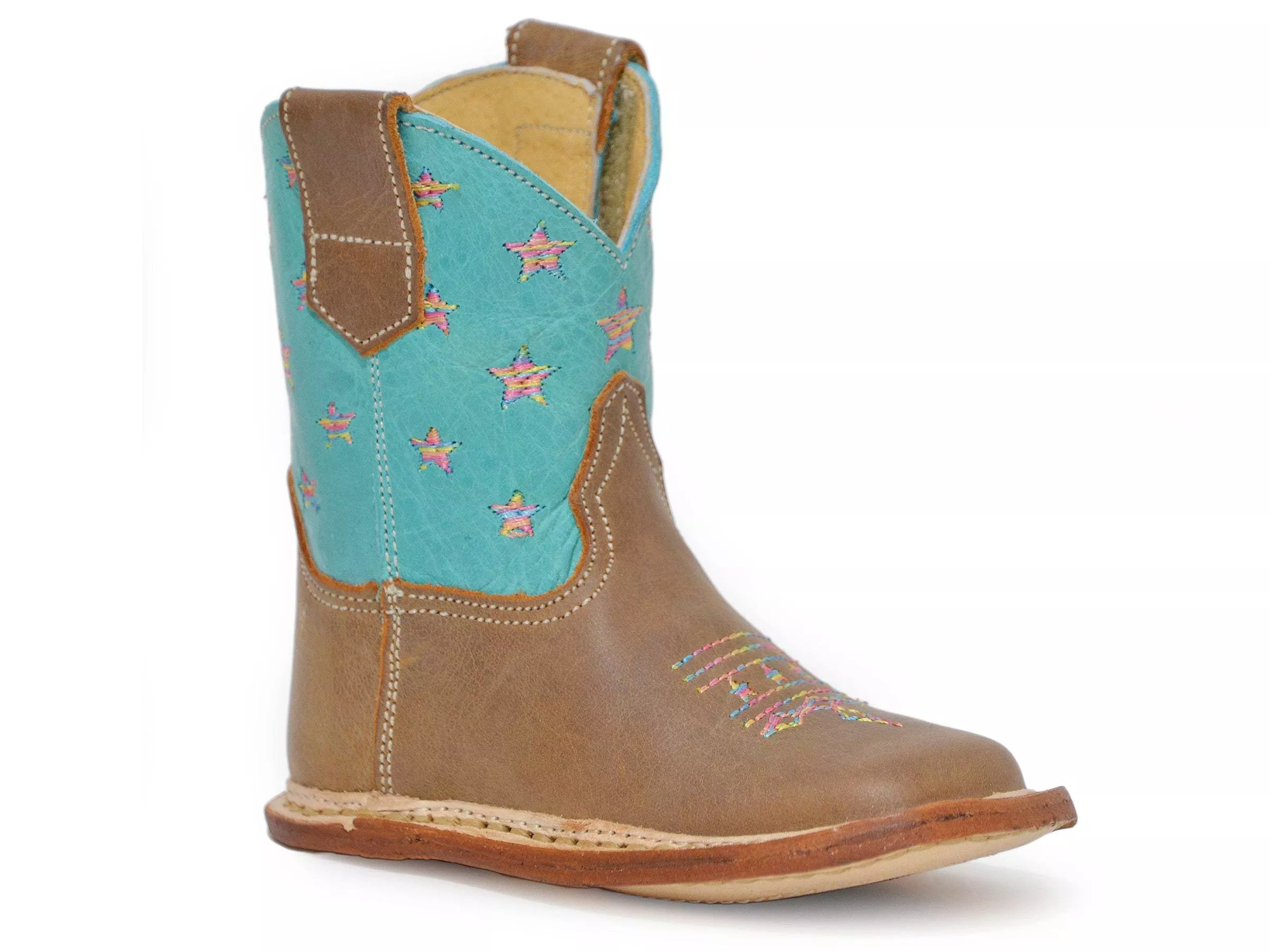 Roper Infant Girls Burnish Brown Lthr Vamp Boot