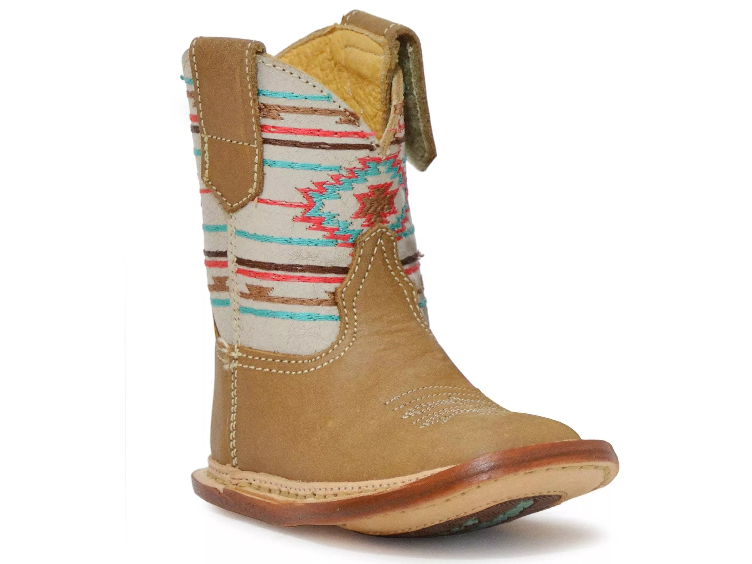 Roper Infant Girls Soft Tan Leather Vamp Boot