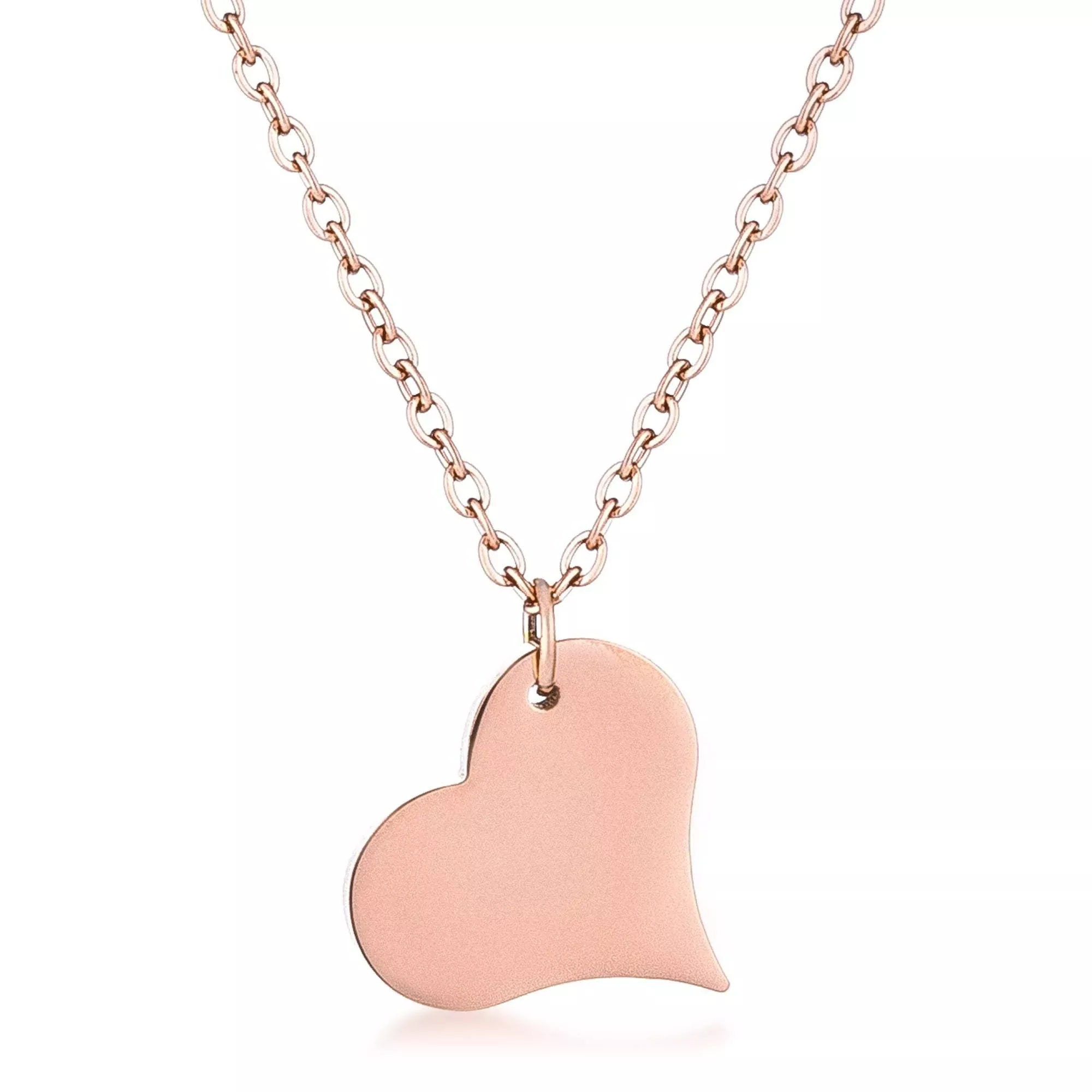 Rose Goldtone Heart Pendant