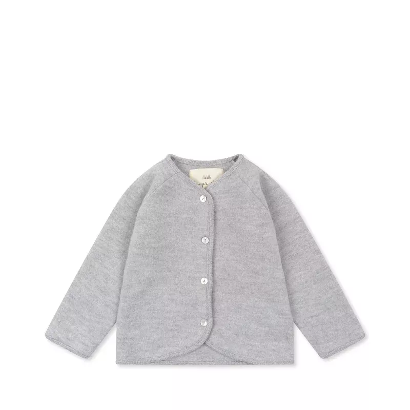 SAGA FLEECE CARDIGAN – grey melange