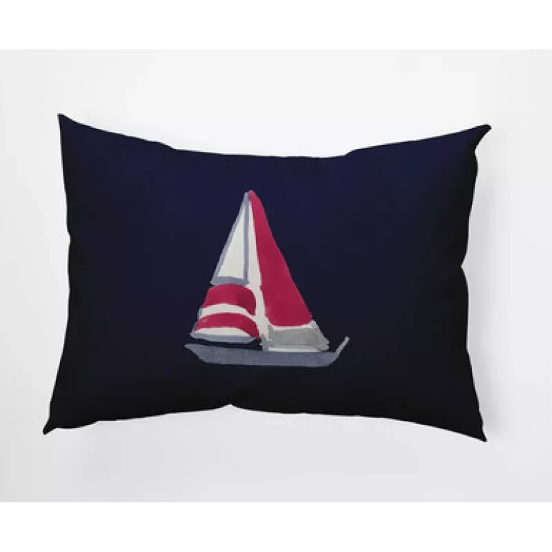 Sail Rectangular Outdoor Throw Pillow – 20 – Blue & Red | Pool Central