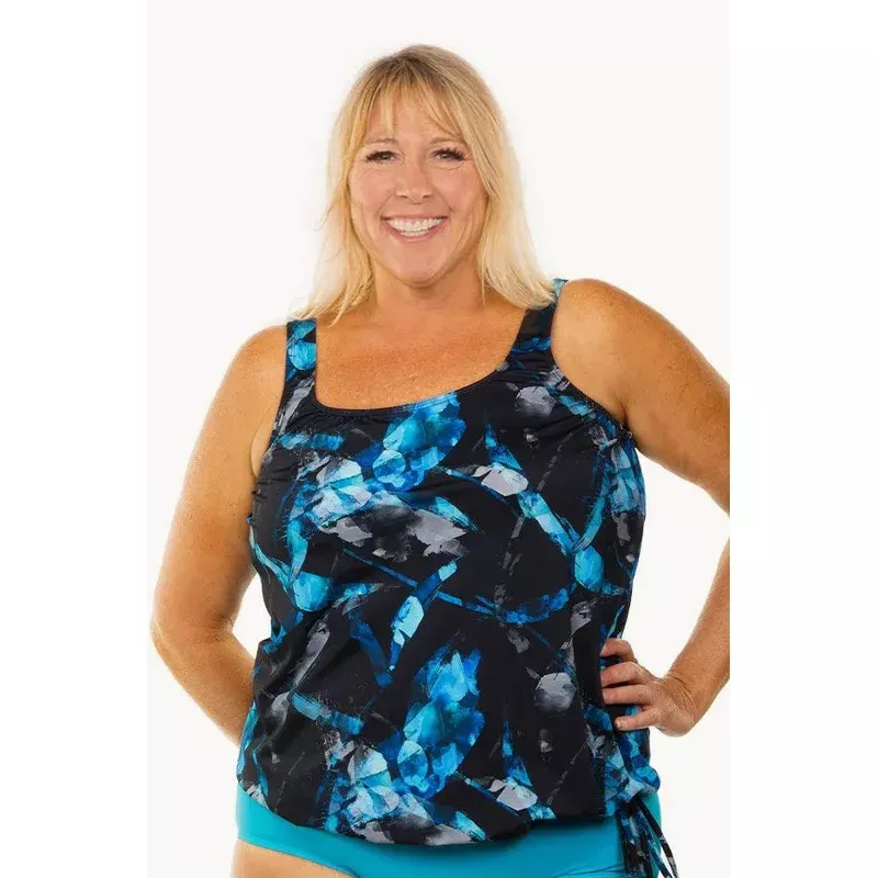 Sapphire Crystals D/DD Cup Blouson Tankini Separate