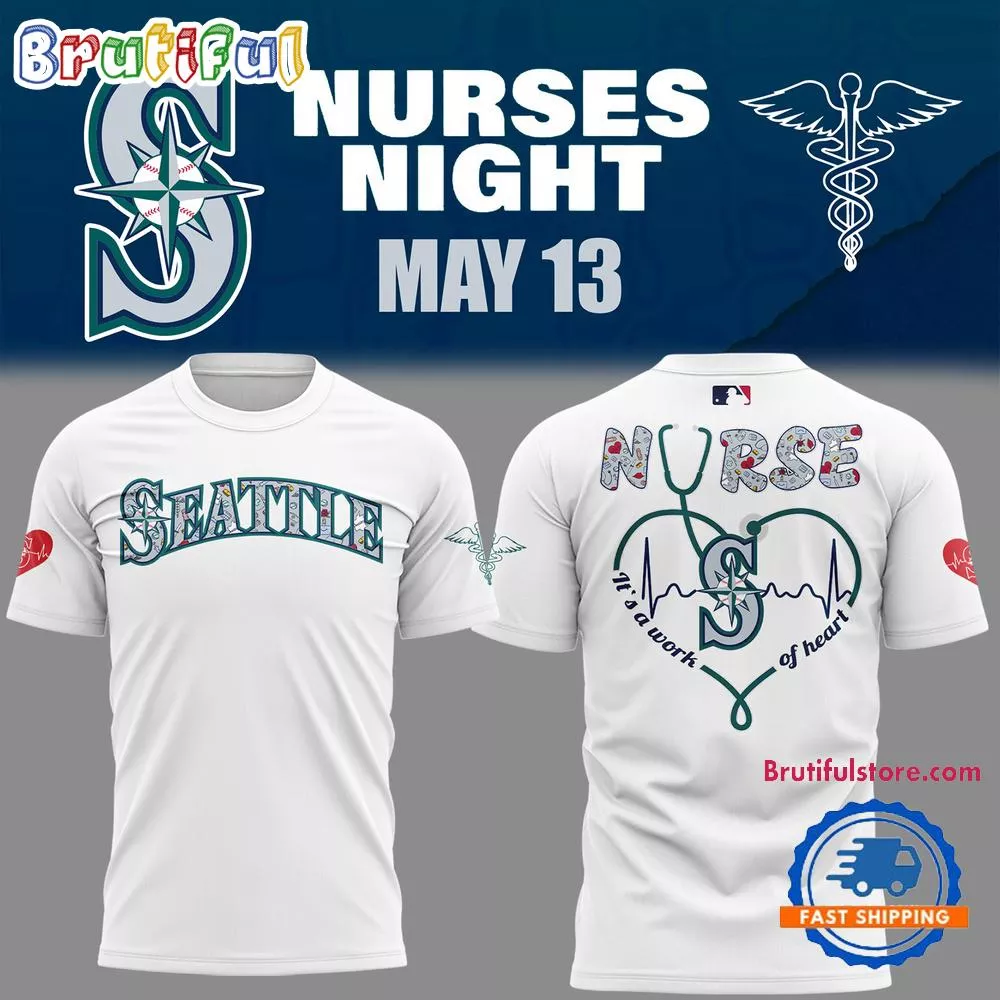 Seattle Mariners NURSES NIGHT White T Shirt