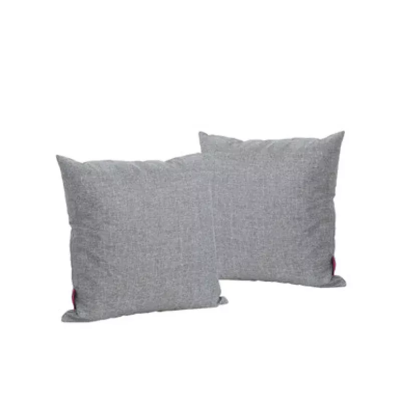 Set of 2 Smoke Gray Solid Square Outdoor Throw Pillows 18 | Pool Central