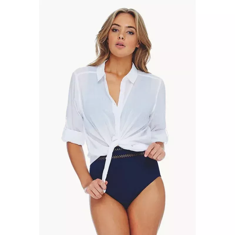 Slouch Tie Front Shirt
