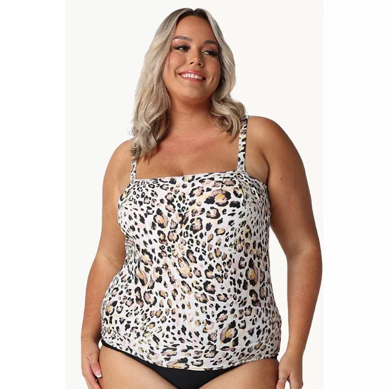 Snow Leopard Flounce Tankini Separate