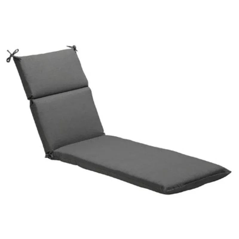Solid Outdoor Patio Chaise Lounge Cushion – 72.5 – Gray | Pool Central