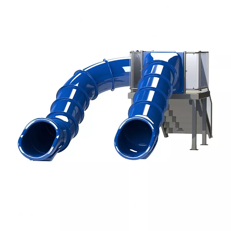 Spectrum Double Flume Left Hand Stairs Pool Slide