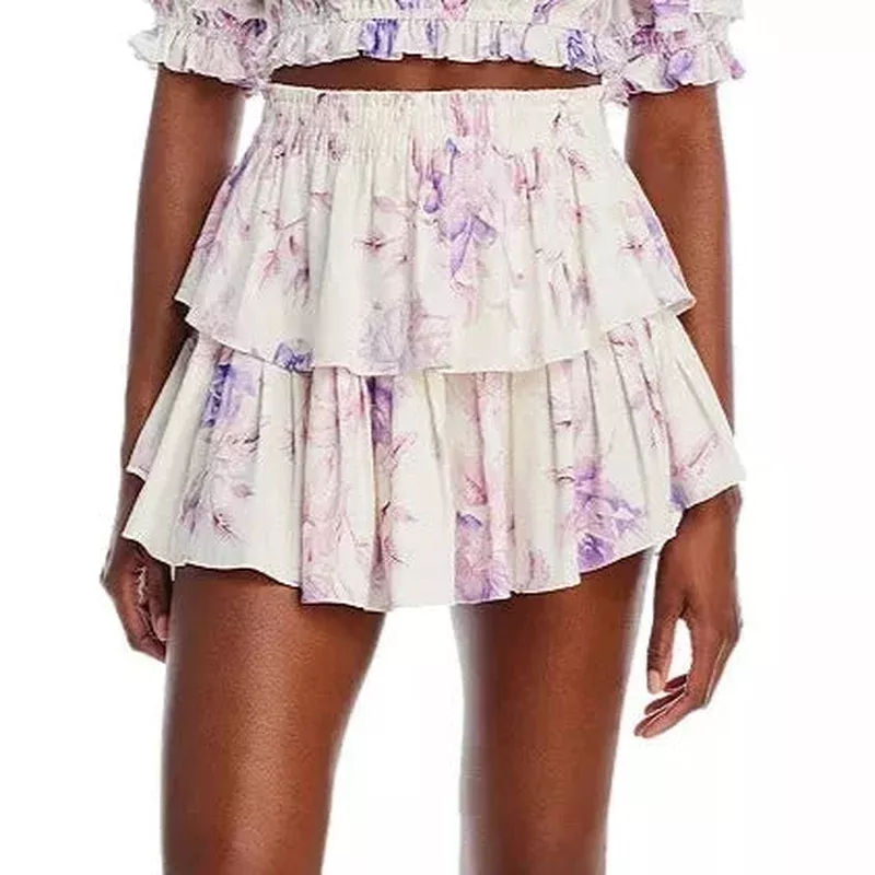 SPNLL SPANISH LILAC RUFFLE MINI SKIRT