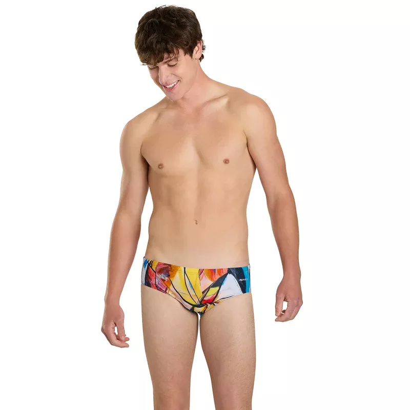 Sporti Abstract Composition Brief Swimsuit (26-40)