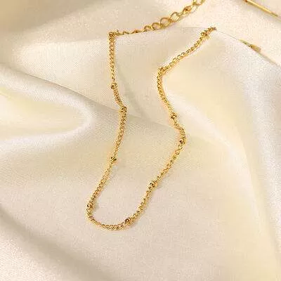 Stainless Steel Bead Anklet