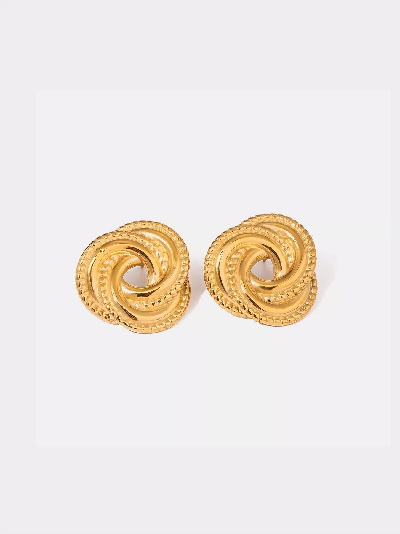 Stainless Steel Volution Stud Earrings