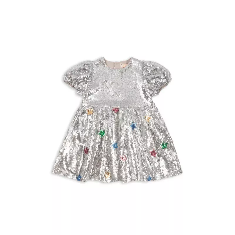 STARLA STARDUST DRESS – star sequin silver