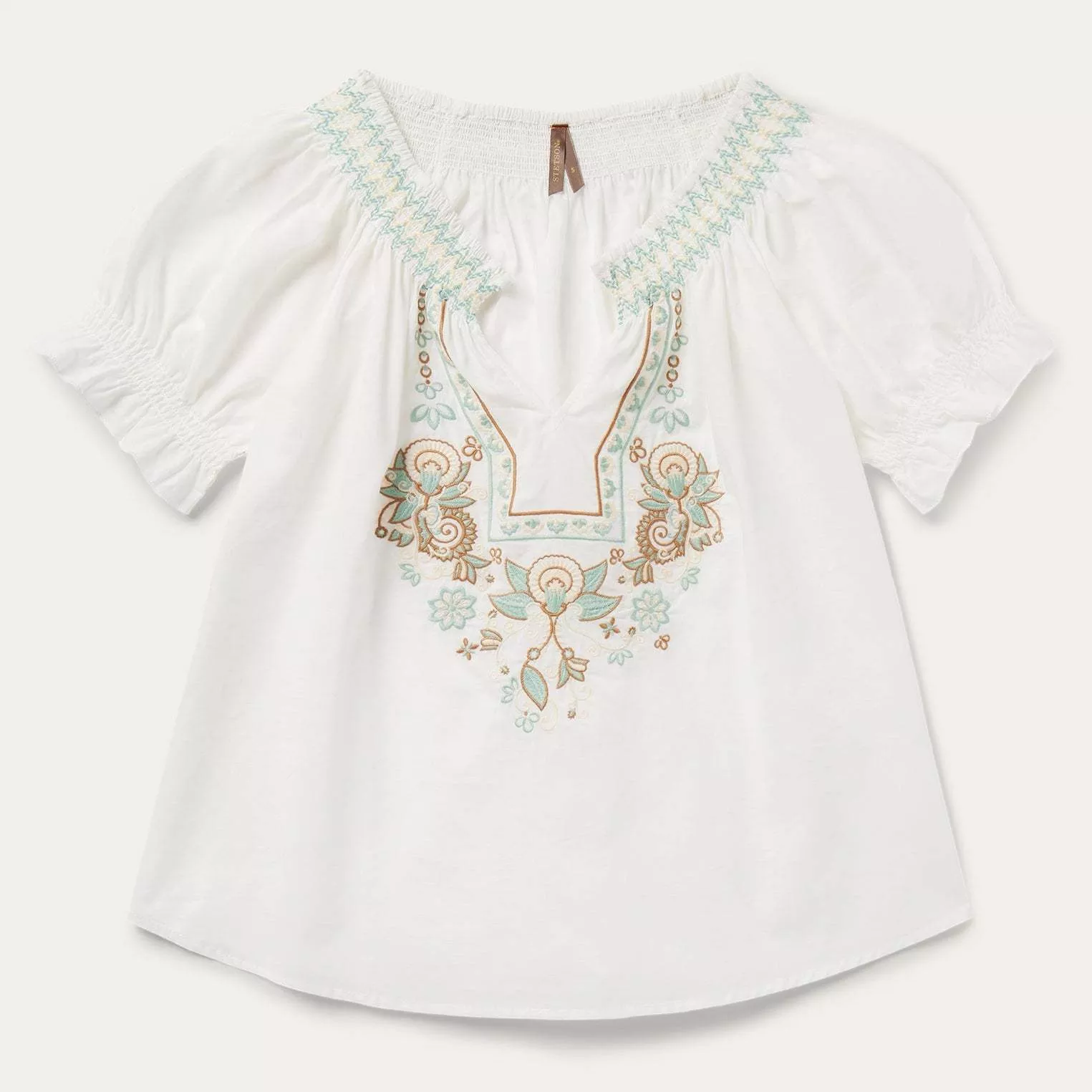 Stetson Cotton Voile Peasant Blouse