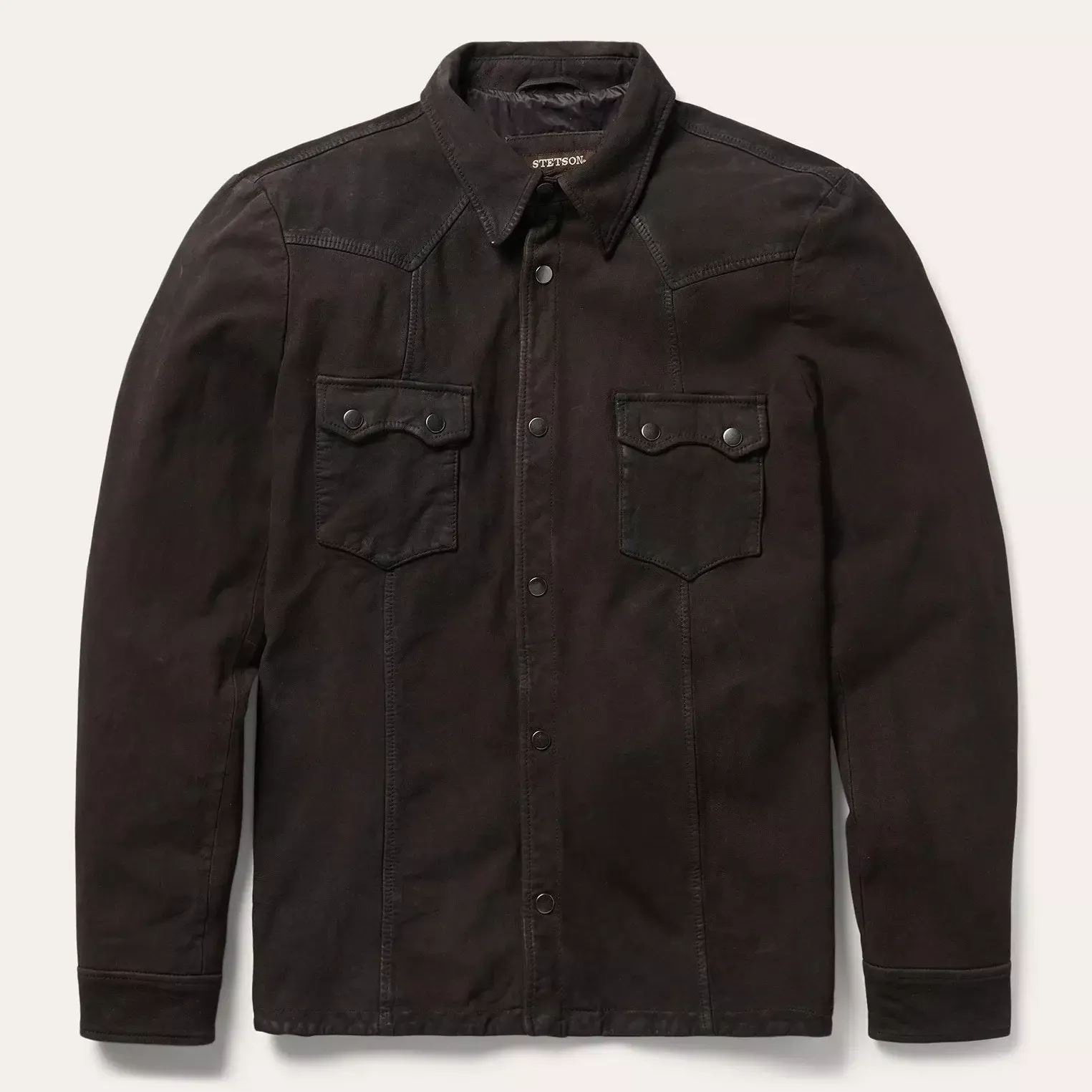 Stetson Leather Western Shirt Jacket