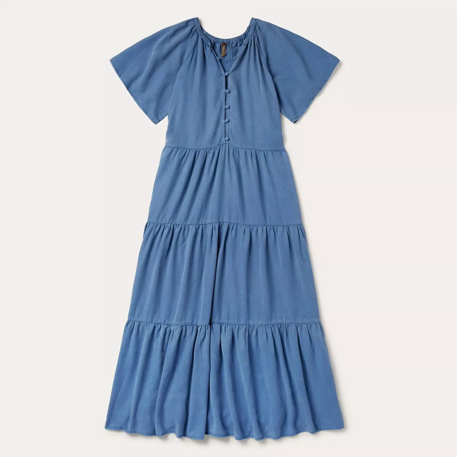 Stetson Lyocell Denim Long Three Tiered Dress