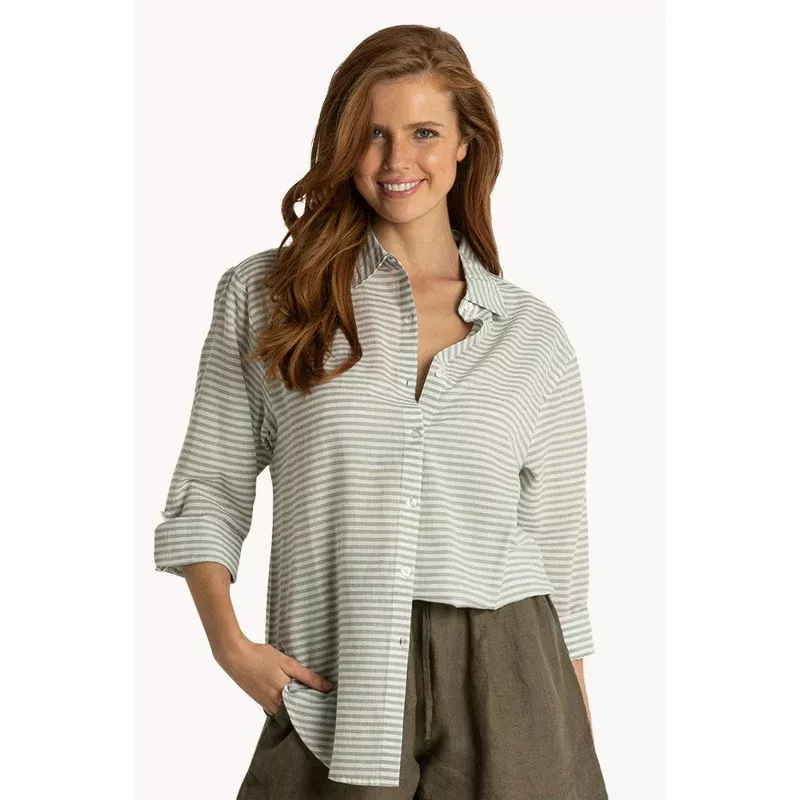 Summer Stripe Boyfriend Shirt