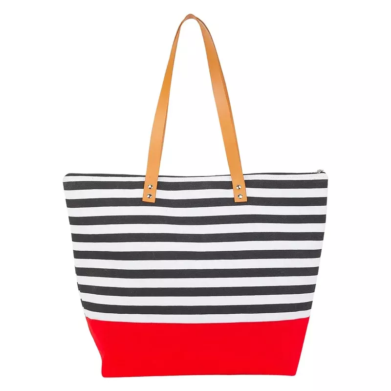 Sun N Sand Nautical Striped Shoulder Tote