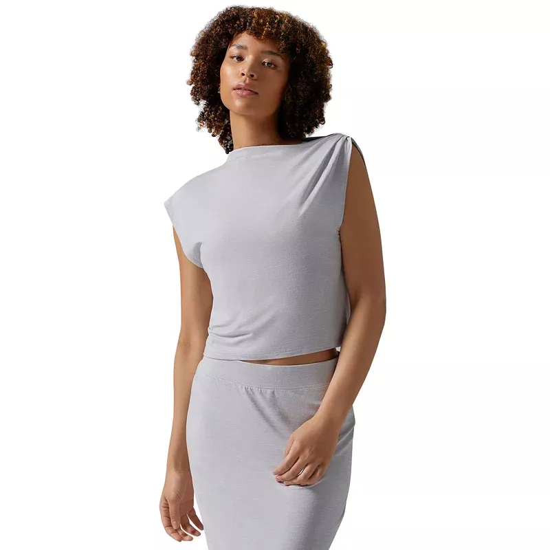 Tavi Brushed Tec Knit Asymmetrical Tee