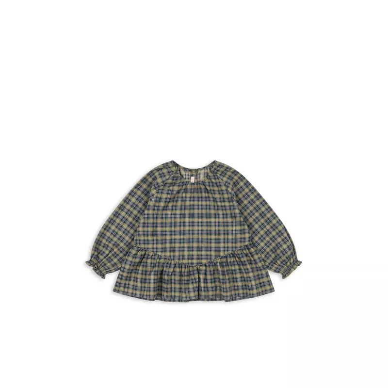 TERRE BLOUSE – laurel blue check