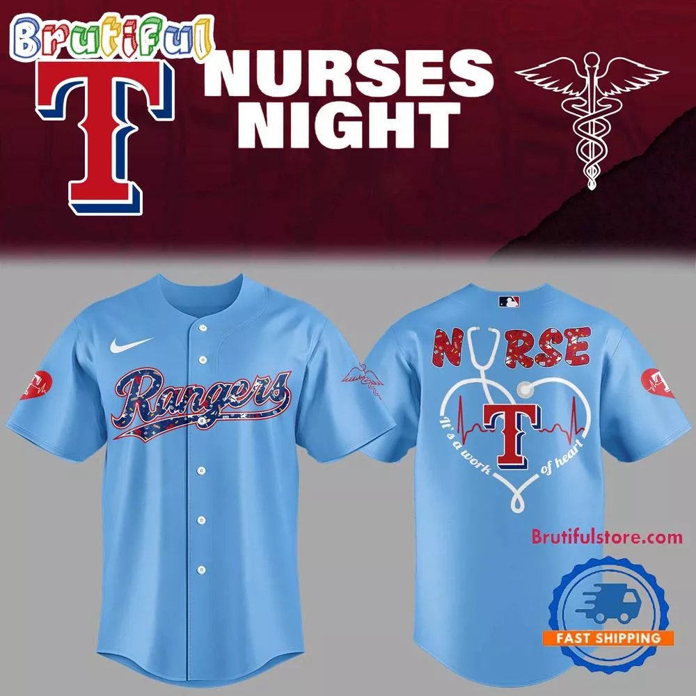 Texas Rangers NURSES NIGHT 2025 3D Print Jersey Shirt