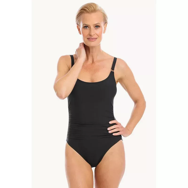 Textured Scoop Neck One Piece